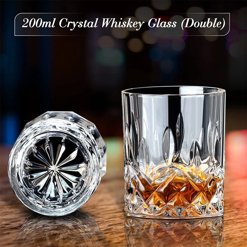 Father'S Day Gift For Men Whiskey Stones Set 8 Pcs Granite Ice Cubes+ 2 Pcs Cups For Whisky In Wooden Bottle Box Present For Dad
