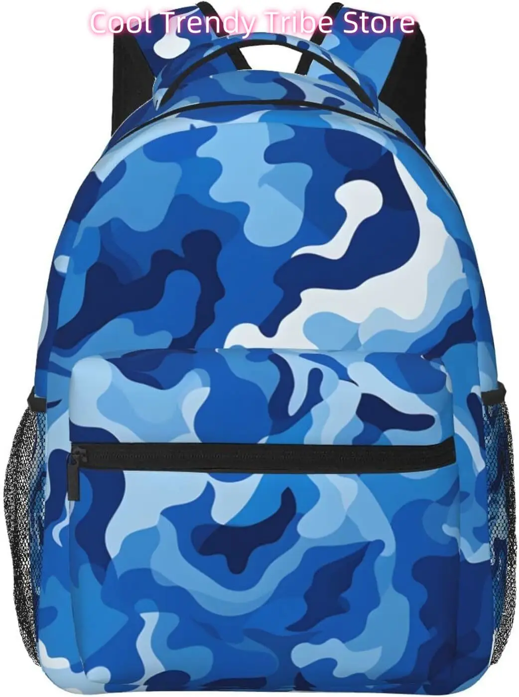 

laptop bag back to school Blue Camouflage Lightweight Laptop Backpack Lightweight Multipurpose Travel Casual Daypack Unisex Coll