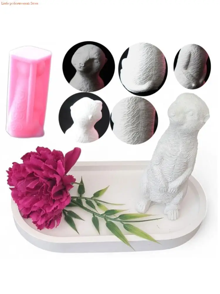 

F92D Silicone Meerkats Shaped Mold for Handmade Enthusiasts Aromatherapyies Mould Practical Craft Classroom Supplies