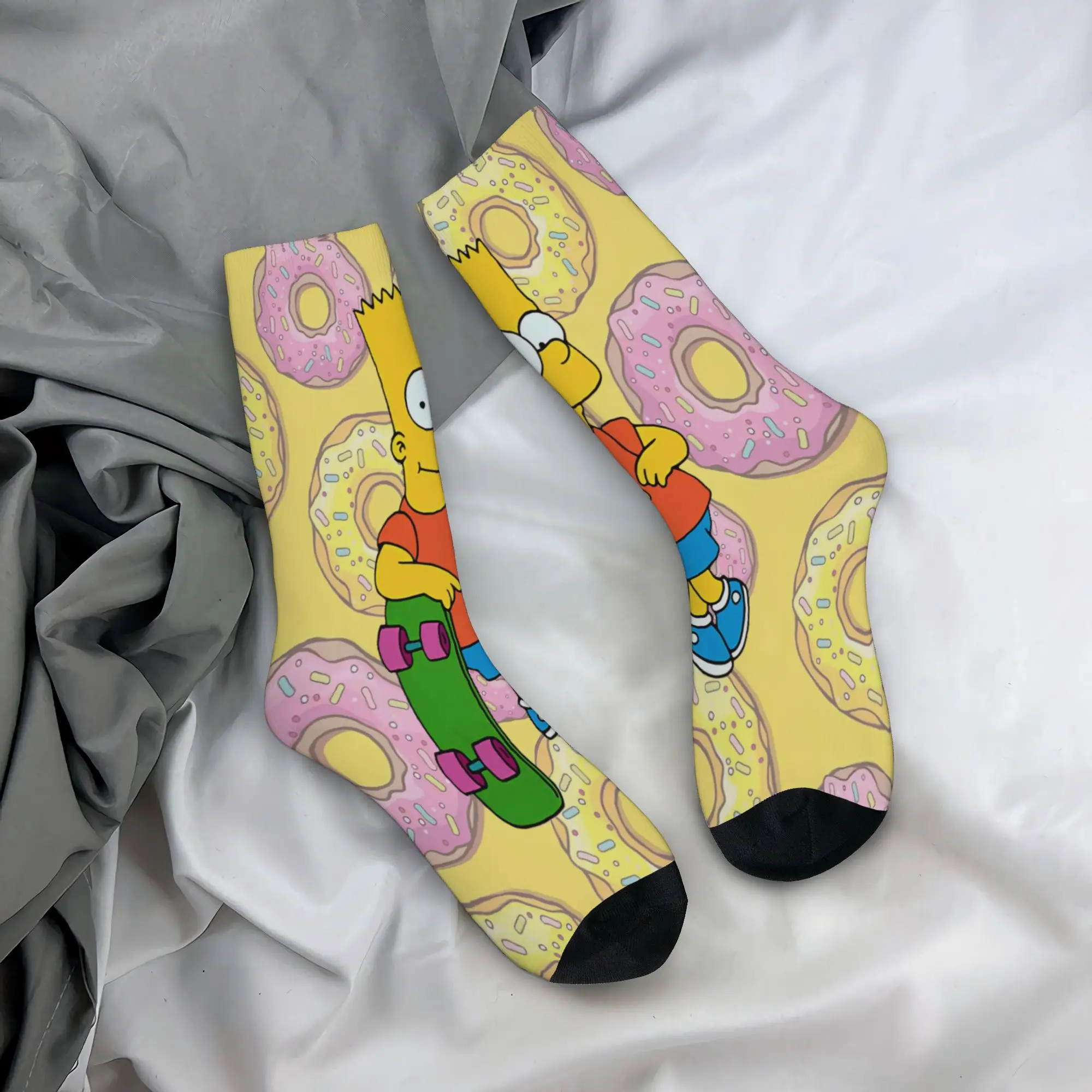 Simpsoneds Design Socks Merchandise for Men Sweat Absorbing Printing Socks