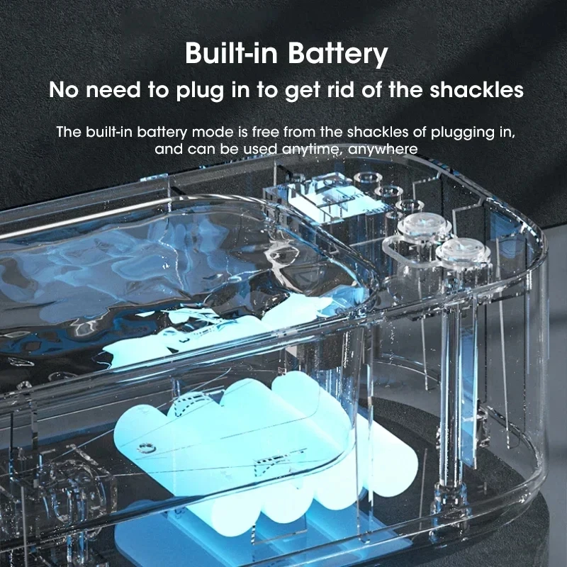 Ultrasonic Cleaning Machine Mini High-frequency Vibration Cleaning Adjustable Glasses Jewelry Pacifier Timed Cleaning Tool