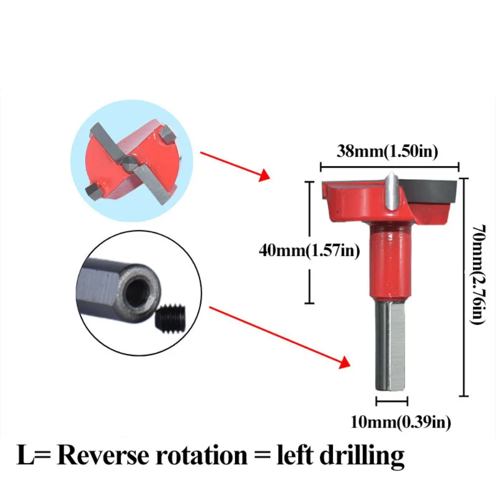 

Left/Right Rotation Hinge Drill Bit Alloy Material Flute Design Carbide Drill Bit Tungsten Steel Shank Diameter