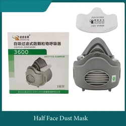 Reusable Dust Proof Respirator Rubber Half Face Dust Mask With Filters For DIY Polishing Work Safety Tool Daily Haze Protection