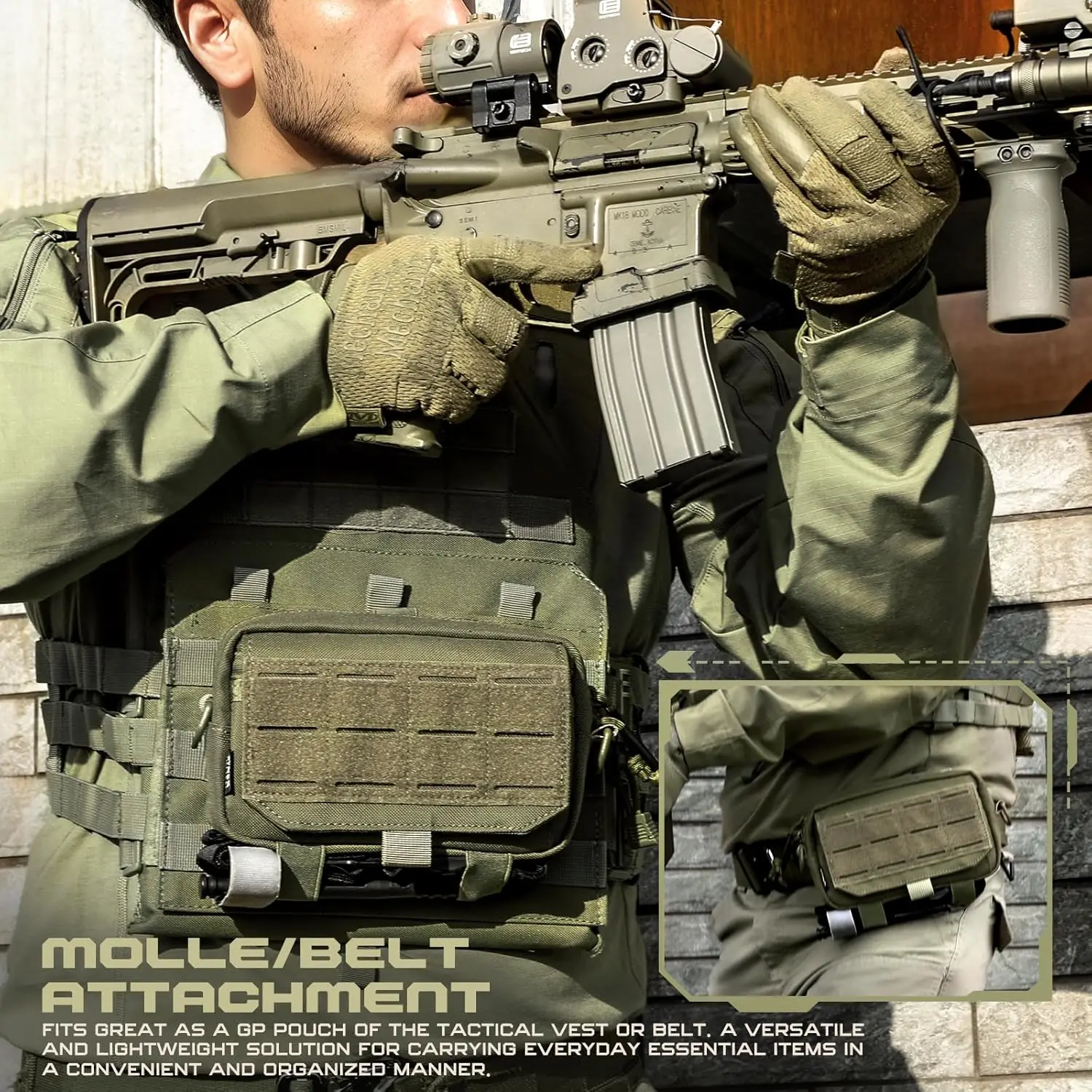 3pcs/set Tactical Molle Admin Pouch Outdoor Sports EDC Bag Utility Laser Cut Emergency Tool Pouch First Kit Storage Bag