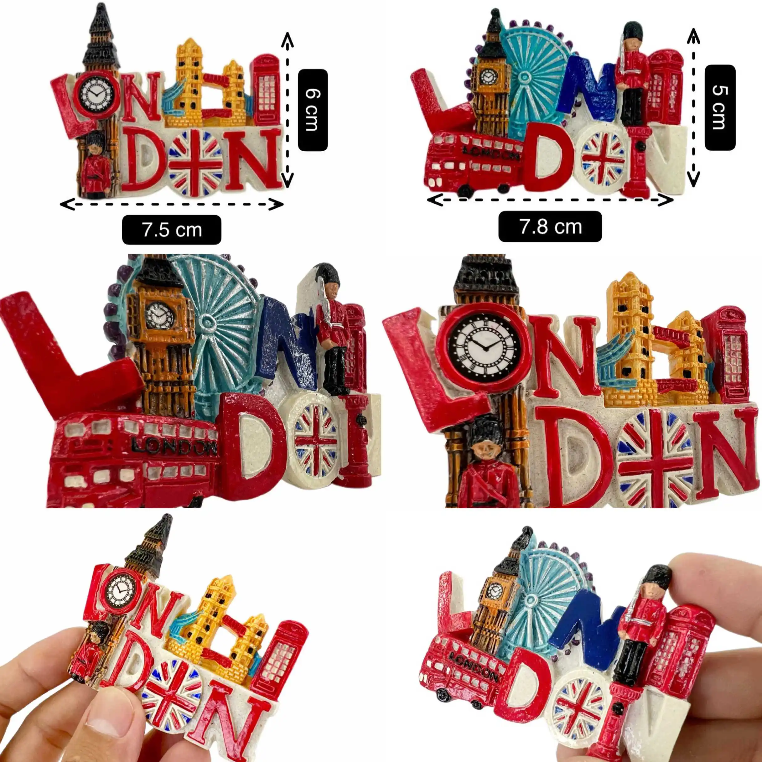 UK Fridge Magnets Flag London Travel Souvenirs 3D Resin Magnetic Room Decor Collection Gifts