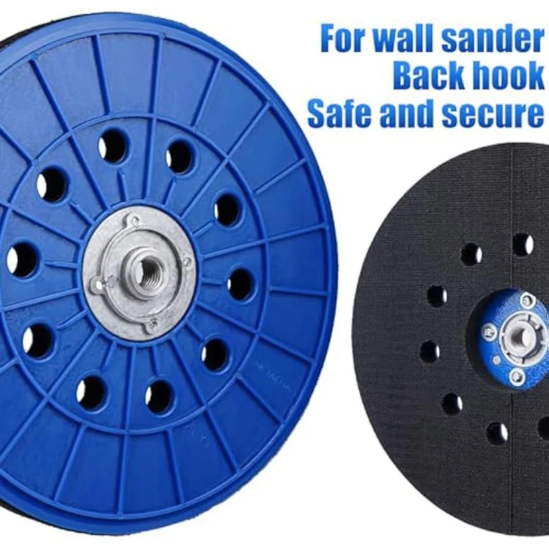 2Pcs 9 Inch Drywall Sander Hook And Loop Pad,Grade Sanding Tool,10 Holes,Backup Pad With 14Mm Thread Durable