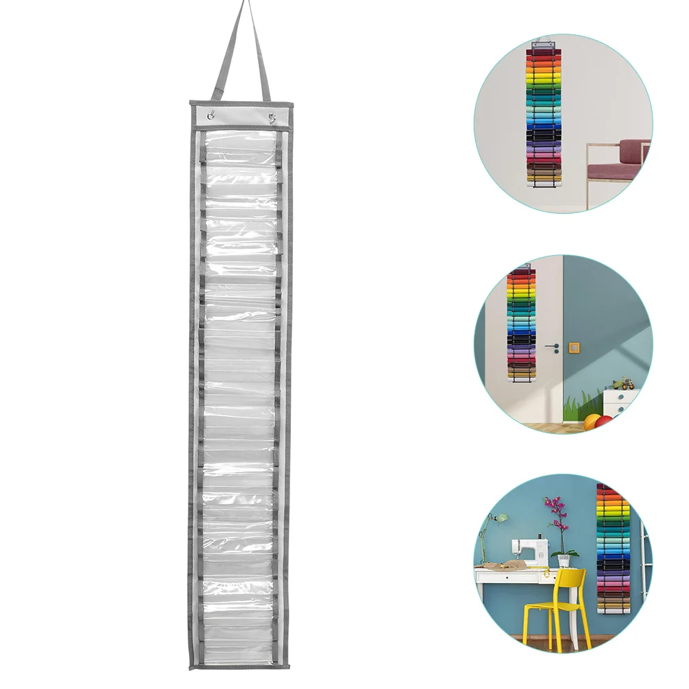 

Roll Storage Hanging Bag Vinyl ganizer Craft Room Door Hanger Oxford Cloth Tear Resistant Clear PVC Window Long Time Use