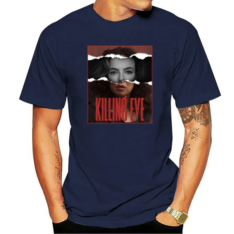 

VillanEve Tshirt Men Cotton Funny Tee Shirt Crew Neck Killing Eve Tee Shirt Clothing Camisas Hombre