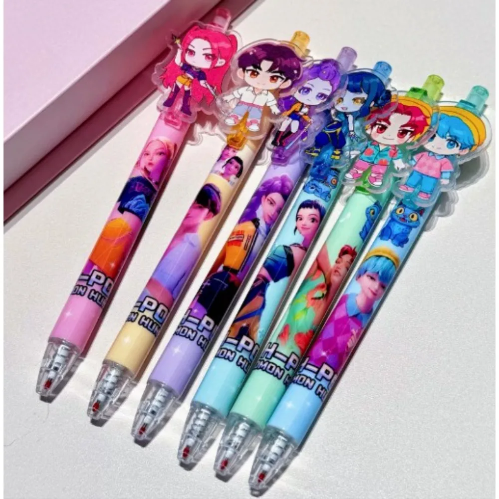 

New Cartoon cartoon black gel pen, boys and girls' school writing, painting, learning stationery