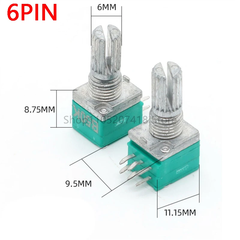 20pcs RV097 RK097 5K 10K 20K 50K 100K 500K 3pin 5pin 6pin 8pin Shaft 15mm Audio Amplifier Sealed Potentiometer RV097NS RK097NS