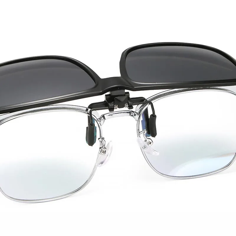 Sonnenbrillen-Clip für Damen und Herren, hochklappbar, polarisierte Sonnenbrille, zum Fahren, Nachtsicht, zum Anklipsen, Angeln, Radfahren – Detail 3