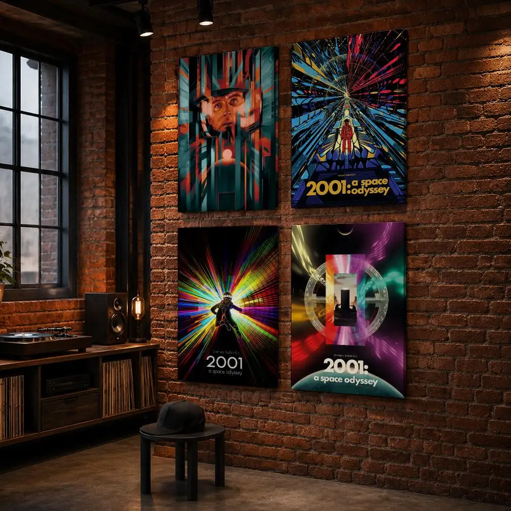 2001 A Space O-Odyssey Framed Wall Painting Wood Framed Wall Art Print For Bedroom Living Room Hallway Office Home Decor