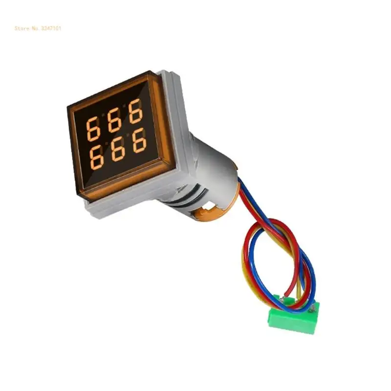 22mm Hole Mount Counter LED Backlit Square Counter Meter 0-999999 220V Count Meter with Ventilation Hole Quick Response Dropship