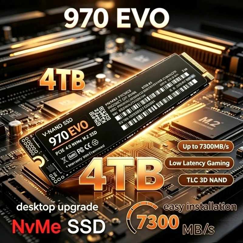 Internal NVMe 970 EVO SSD NVMe M.2 2280 PCIe 3.0x4 Internal Solid State Drive 500GB 1TB 2TB 4TB For Laptop Desktop，OME Package