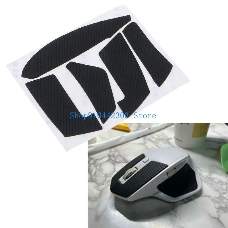 

652F Mouse Sweat Resistant Pads Fully-Wrap Mouse Skates Side Stickers Black
