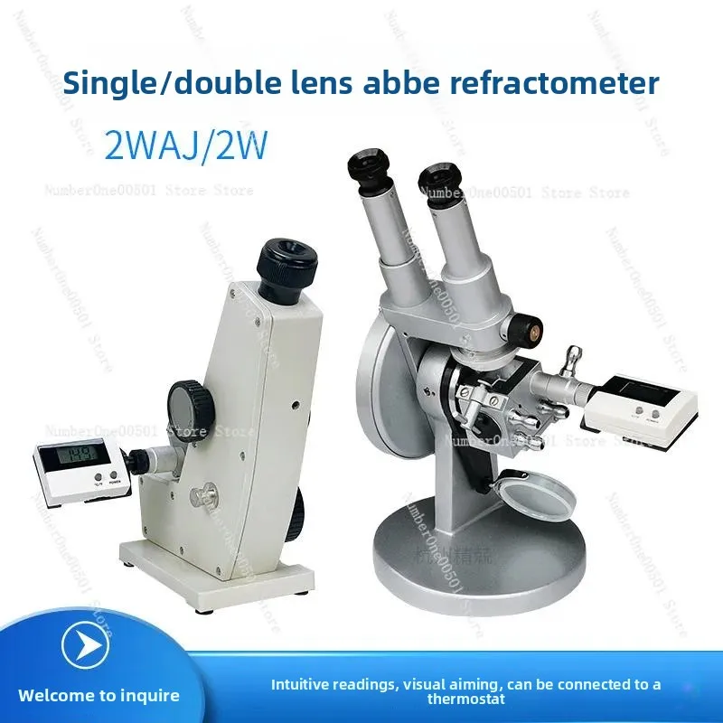 2WAJ Monocular Abbe Refractometer Binocular Digital Abbe Refractometer, Sugar Refractive Index Meter 2W Binocular