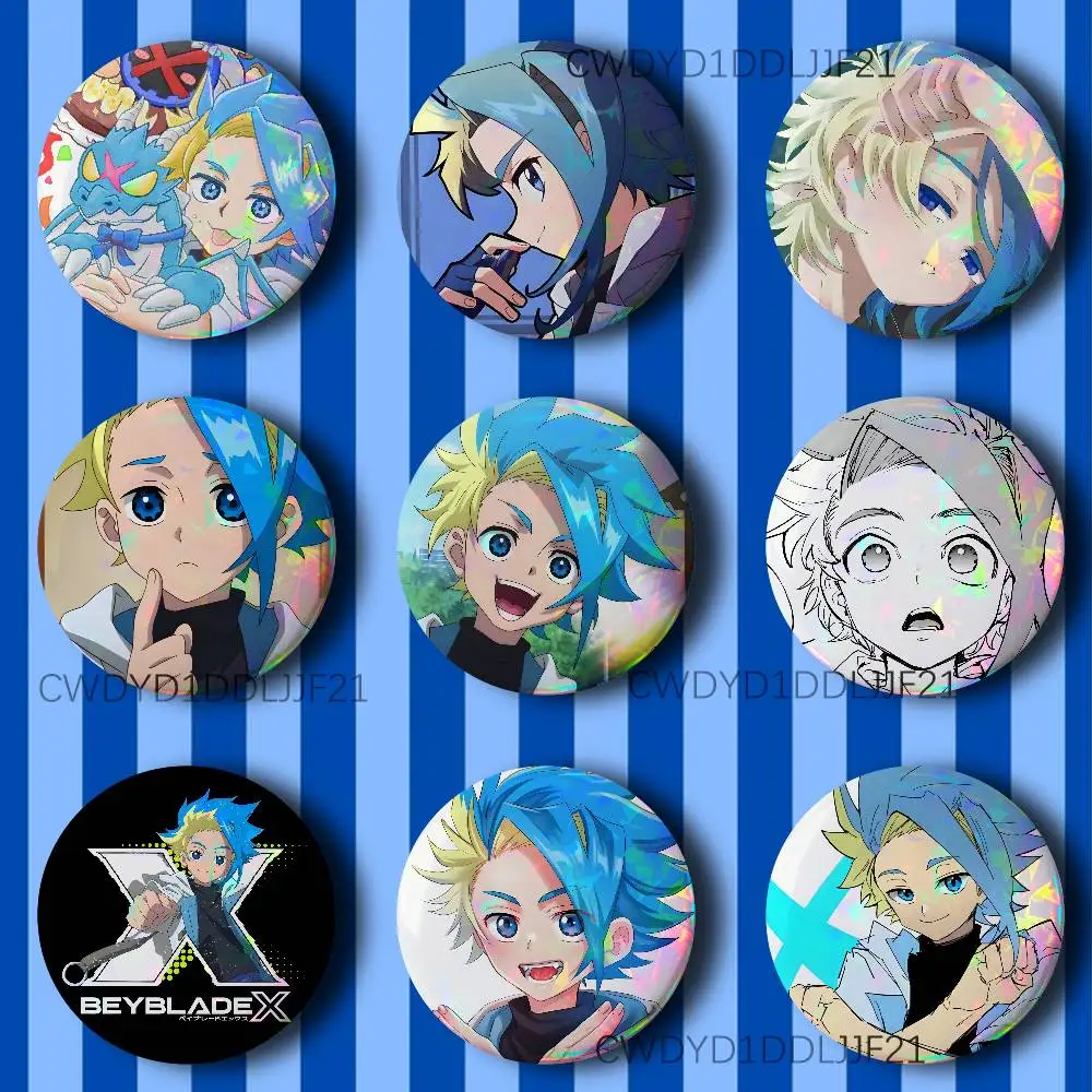 B-BEYBLADE X Jaxon Cross Badge Handmade Button Brooch for Backpack Hat Shirt Accessories Gifts