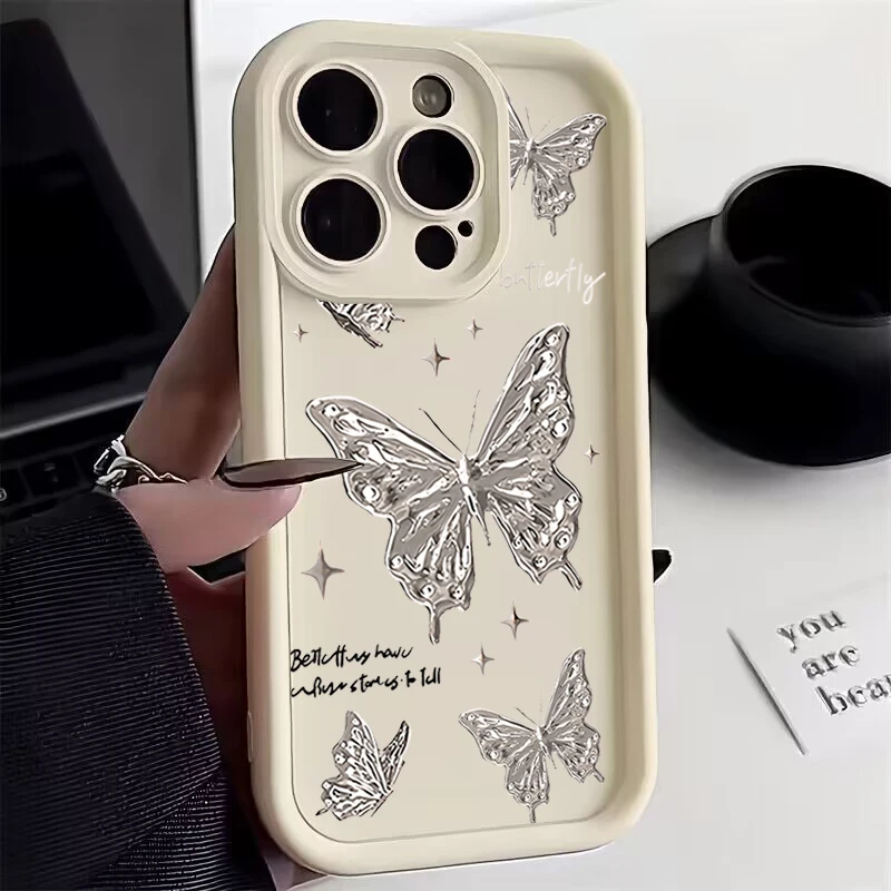 Ins Gold Butterfly Hot Phone Case For OnePlus 12 12R 11 11R 10R 8T Nord CE Ace 2 3 4 Lite 4G 5G Soft Silicone TPU Back Cover