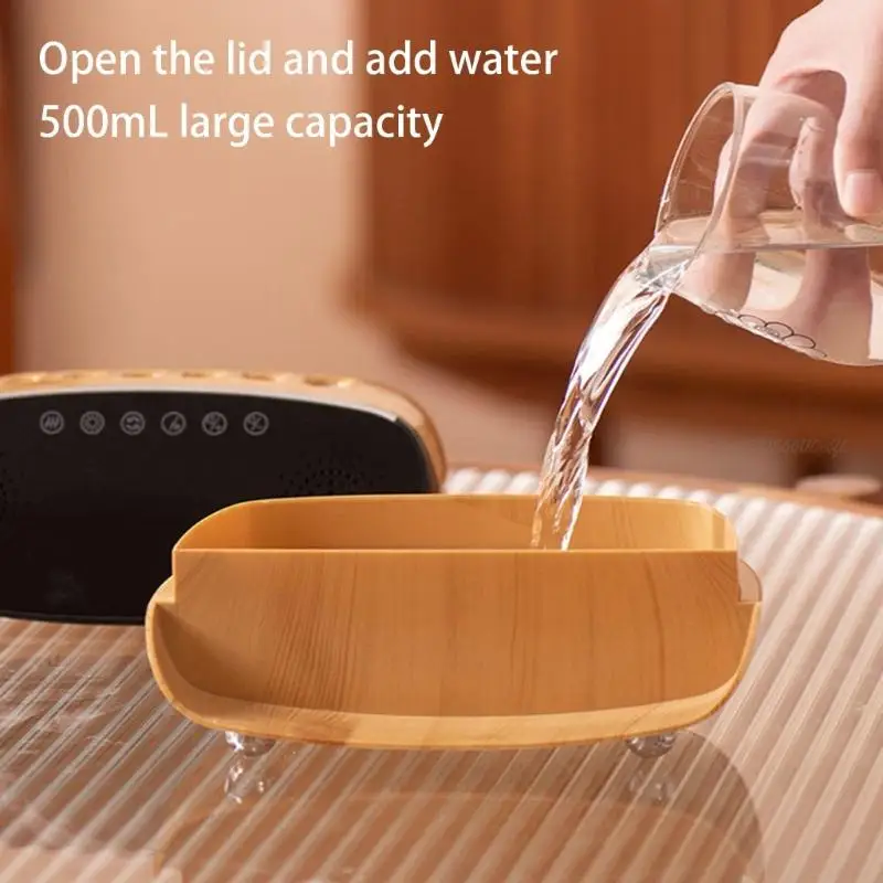 27rb Blue Tonte Air Oidifier Digital Alarm LED Relógio aromas óleo essencial difusor