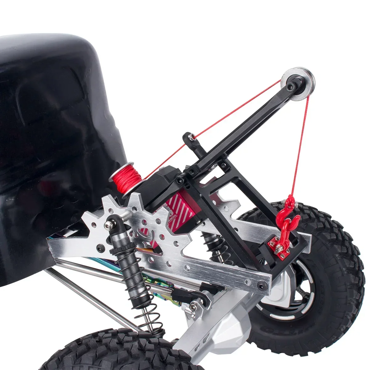 RC winch/serve záchranné odtáhnout kamion wrecker souprava DIY nářadí pro 1/10 RC pásový auto axiální SCX10 TRX4 capra D90 LCG podvozek díl