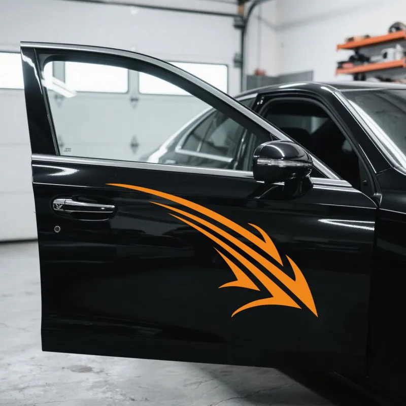 

1 pair Tribal Racing Car Sticker Waterproof Original Personalized Decal Creative Funny Sunscreen Windshield Decor Car Good #522