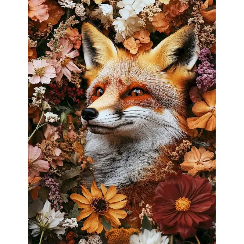 

RUOPOTY Diy Painting By Numbers Kits Flower Elephant Drawing With Numbers For Home Wall Art Animal Picture Diy Gift