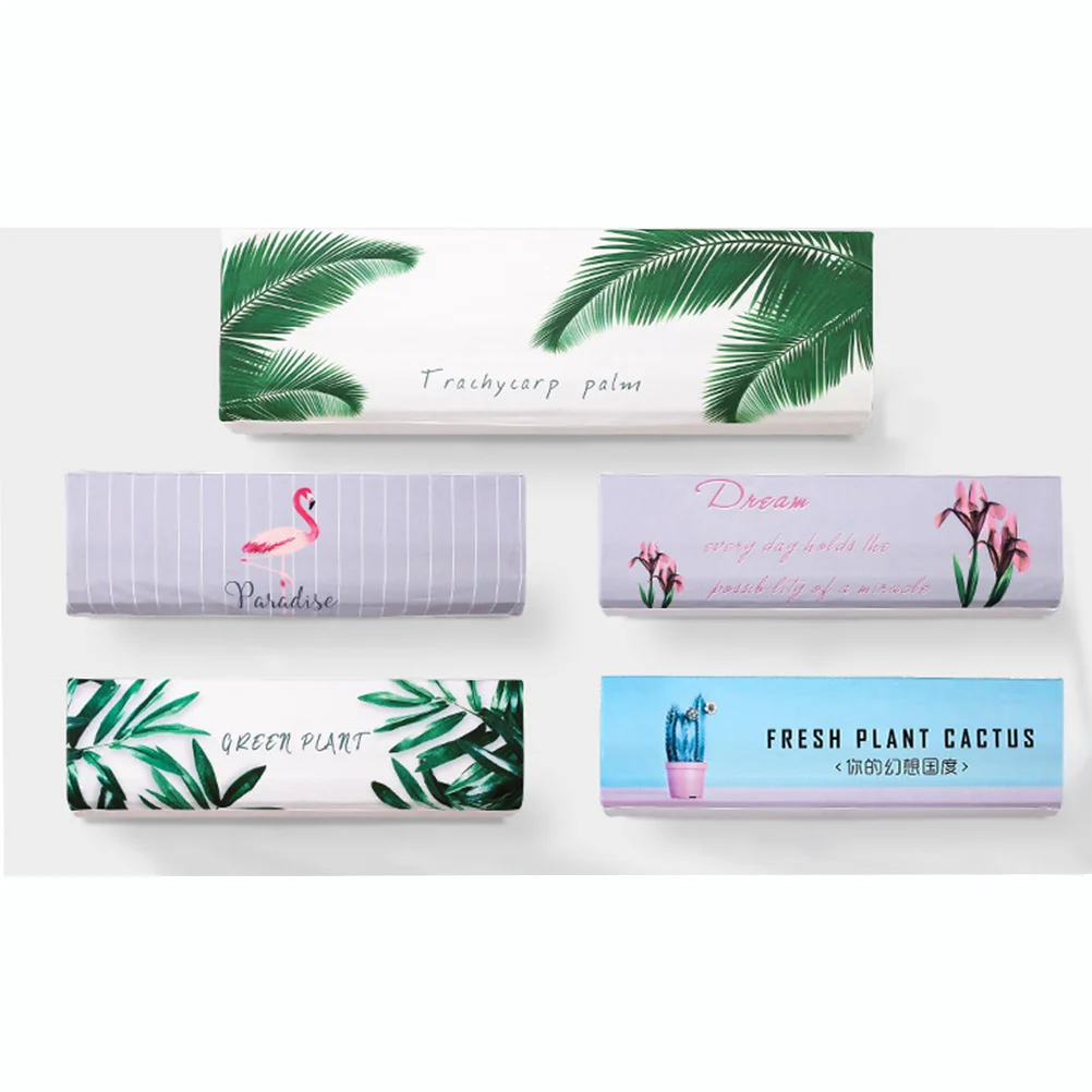 

Banana Leaf Pattern Air Conditioner Cover Elastic Fabric Dustproof Protective Cover for Wall-Mounted Air Conditioner