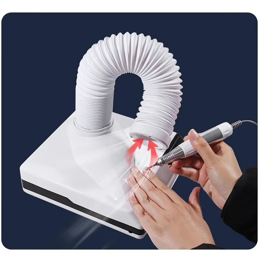 Dental Vacuum Cleaner 60W Dust Collector Extractor Dentistry Desktop Suction Machine Polisher Dual-Purpose Fan Led