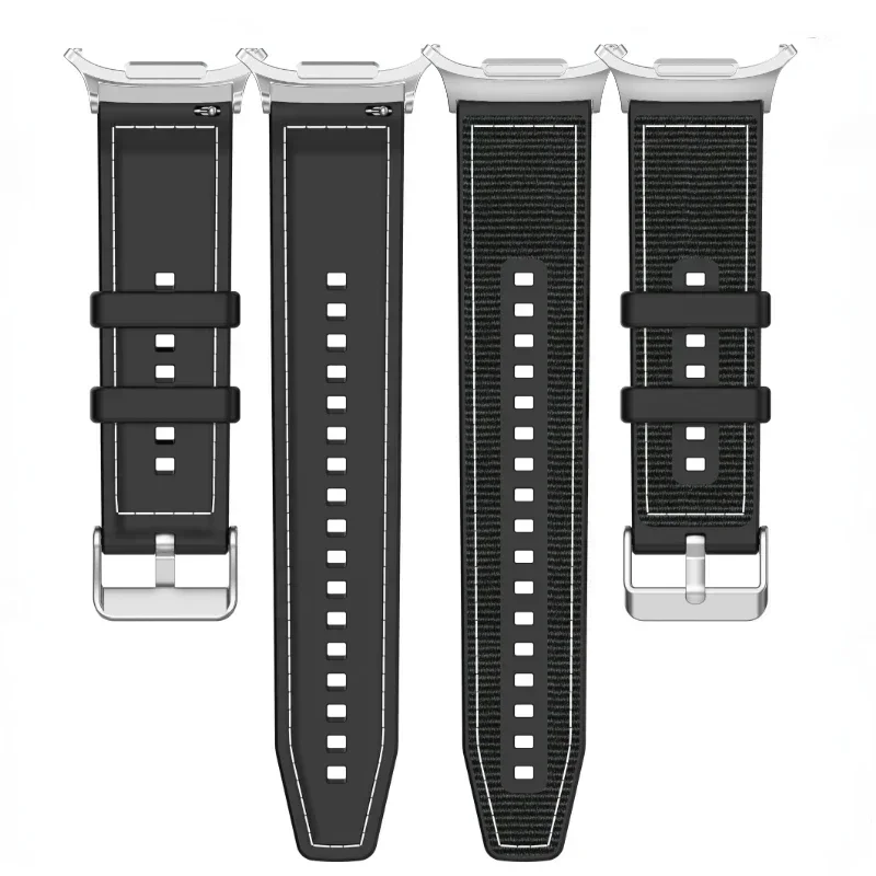 Силиконовый + нейлоновый композитный плетеный ремешок для Samsung Galaxy Watch Ultra 47 мм, спортивный браслет-браслет для Galaxy Watch Ultra Belt