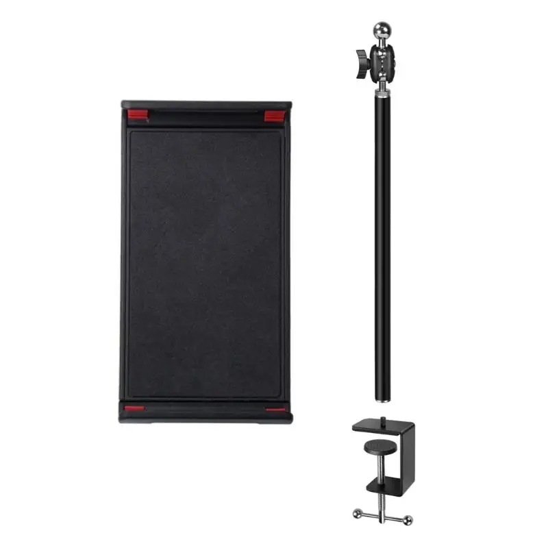 Y1UB MultiAngle Durability Phone Holder Mount For 4.5-11Inch Tablets Clip Stand Featuring Connecting Arm U Shaped Grip Ball Head