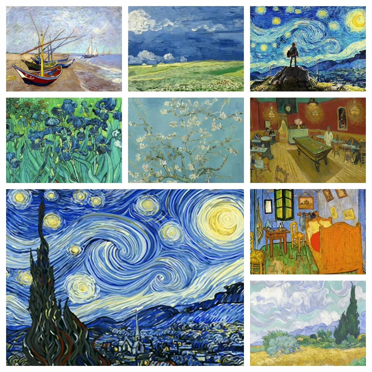 5D Decorations GiftsDiamond Painting by Number Van Gogh Starry Night Famous Art Picture Set for Embroidery Cross Stitch Home