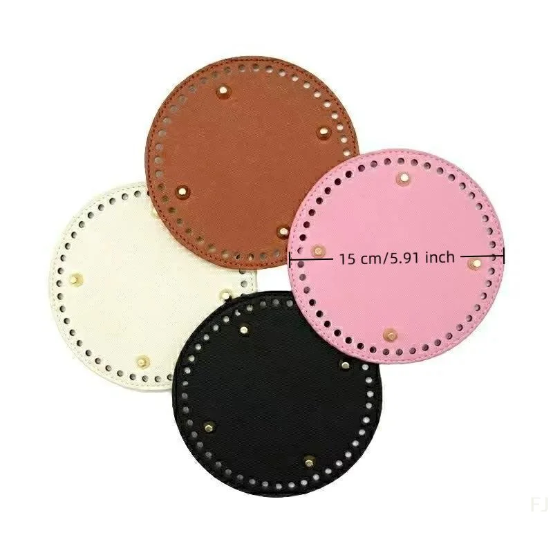 [YU]Oval Round Bottom For Knitted Bag Leather Bag Accessories Handmade Bottom With Holes Diy Crochet Bag Bottom