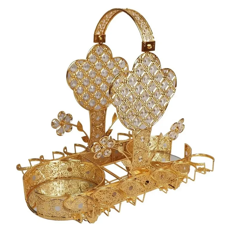 

Набор подстаканников в форме кокосовой пальмы с золотым покрытием и хрустальным декором, 2026 год — хит продаж