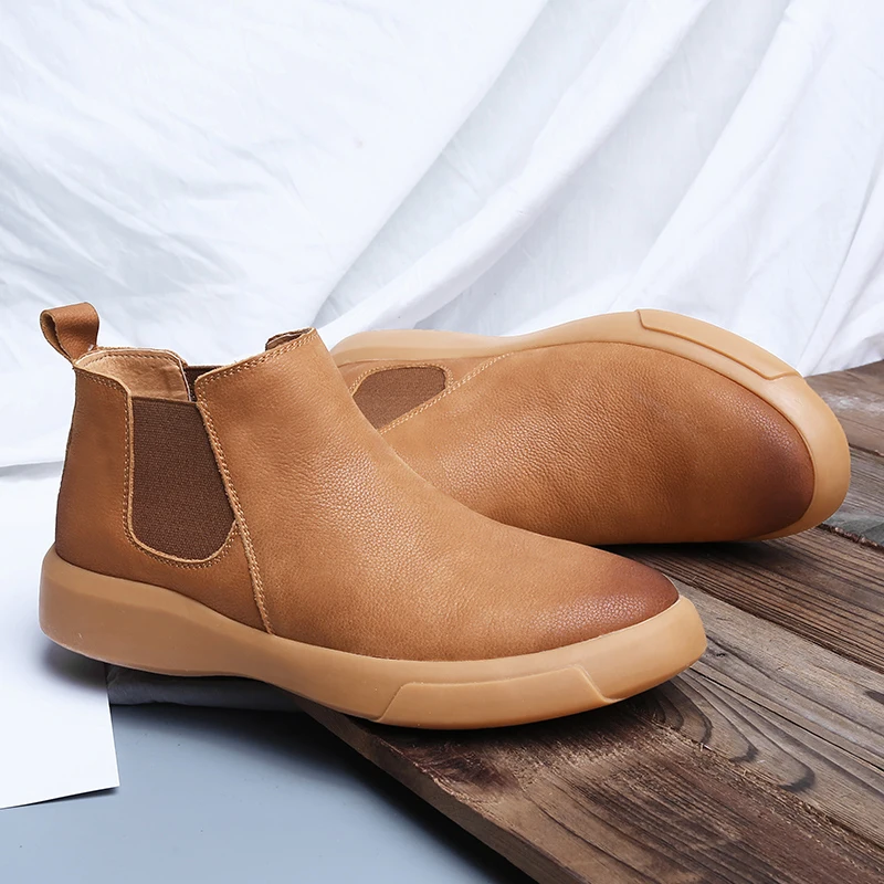Chelsea Boots for Men Trendy All-match Casual Non-slip Wear-Resistant Round Toe Breathable Fashion Boots Spring Autumn Main