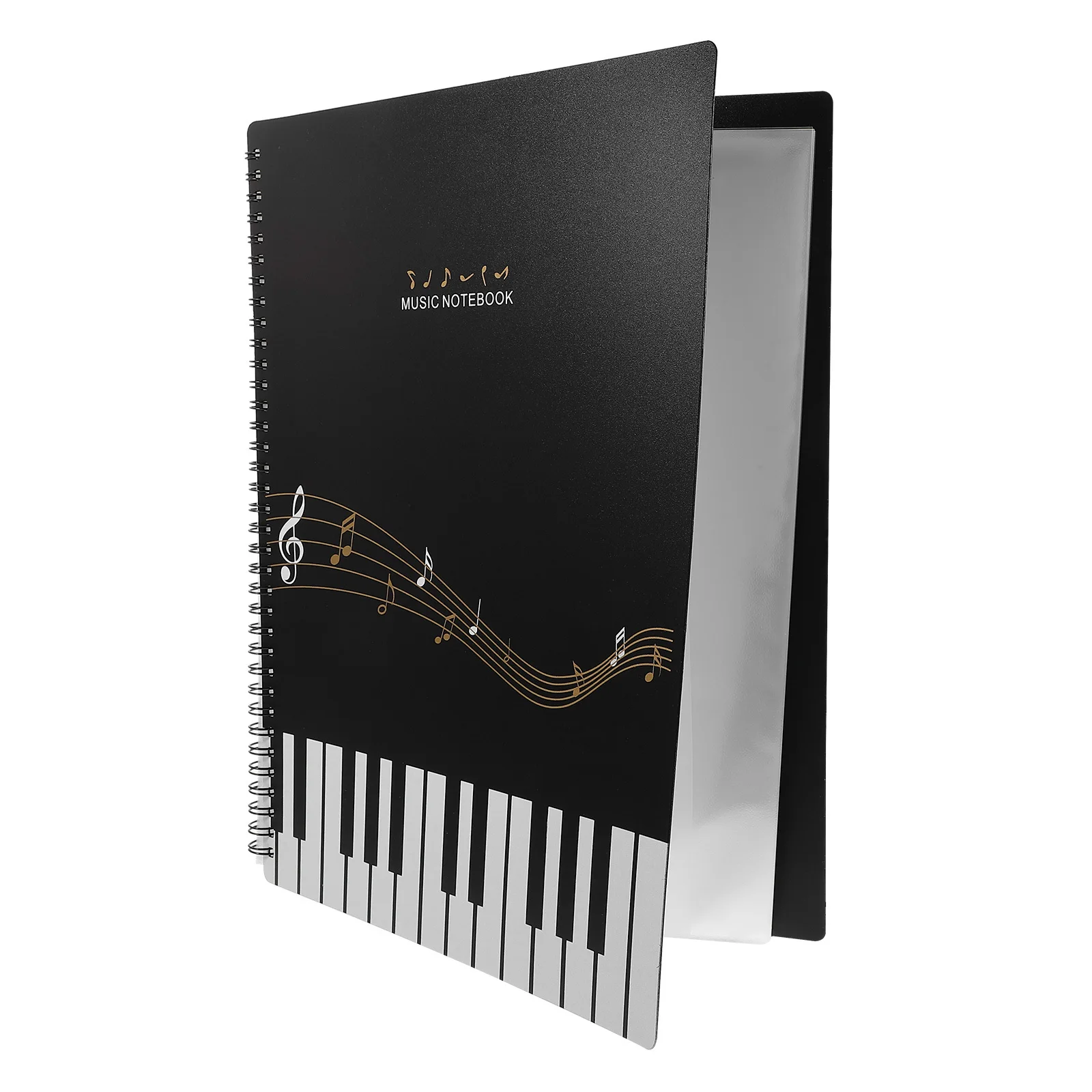 

Plastic A4 Music Folder Organizer Binding Sheet Music Binder for Easy Page Turning Performance Accessories File Paper Folder