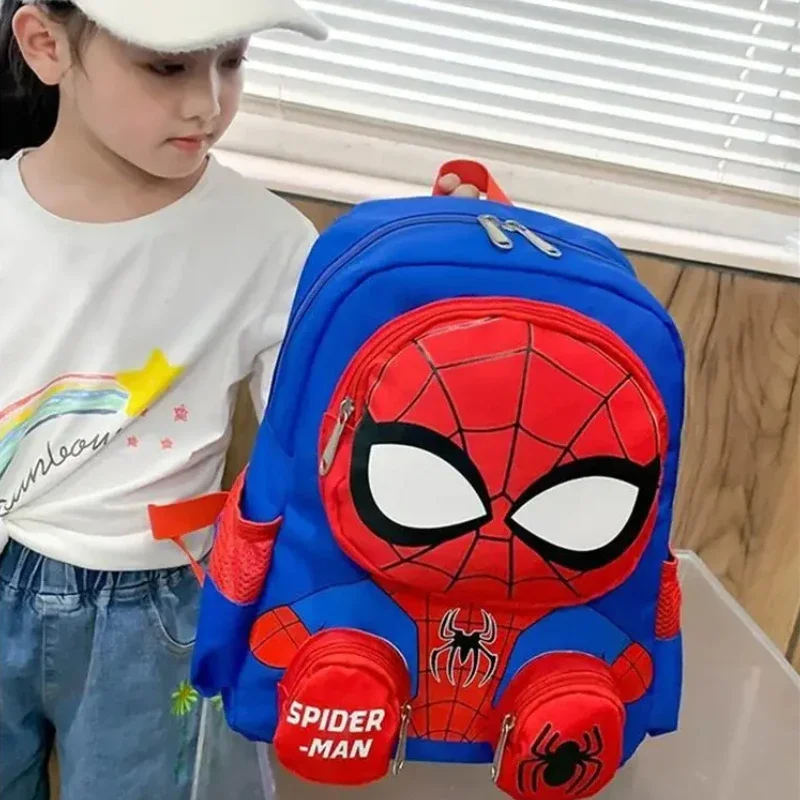 

Marvel Spider-Man 3D Backpack Fashion Personality Spider-Man Handbag Cute Cartoon Schoolbag Child Learning Supplies Holiday Gift