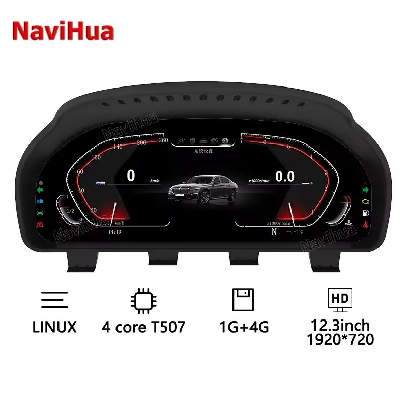 12.3 Inch LINUX System Auto Meter Gauge Speedometer Car Electric Digital Instrument Cluster Dashboard for BMW F10 X4 F26