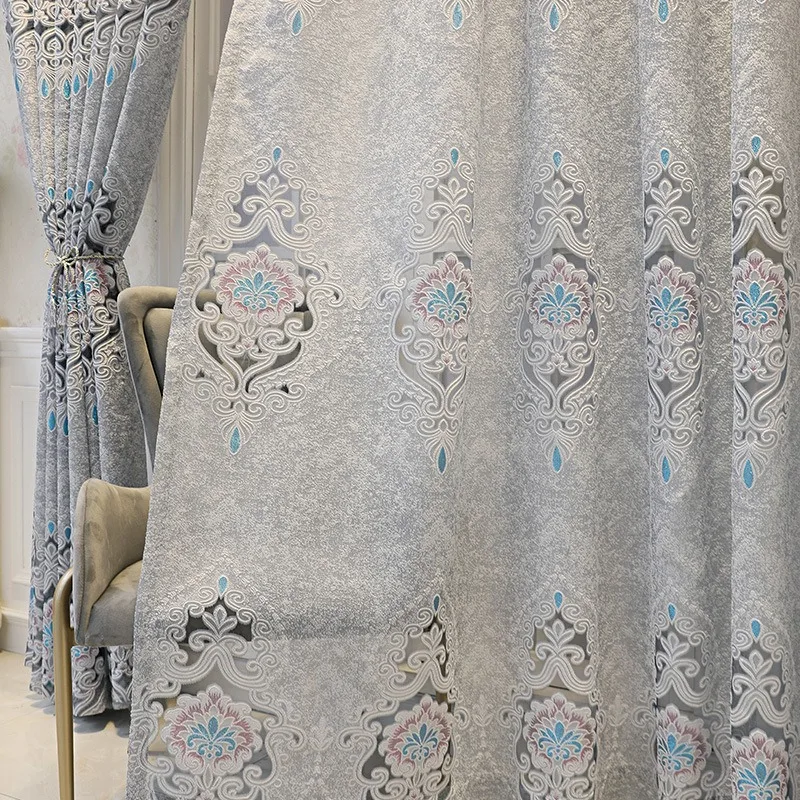 European-style Hollow-out Sheer Curtain, Light-transmitting But Not See-through, High-end Sheer Curtain Custom Size Decor