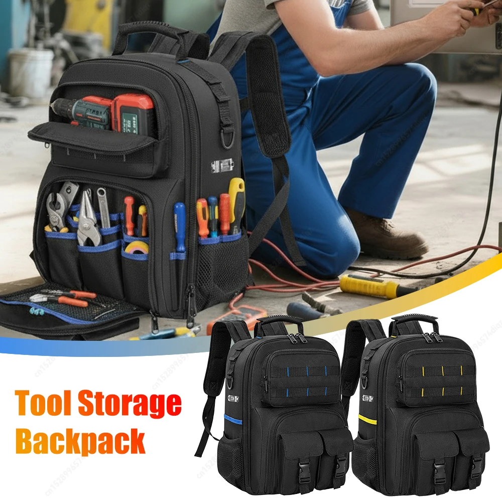 heavy-duty-electrician-backpack-large-capacity-multi-compartment-organizer-bag-waterproof-for-construction-contractors-plumbing