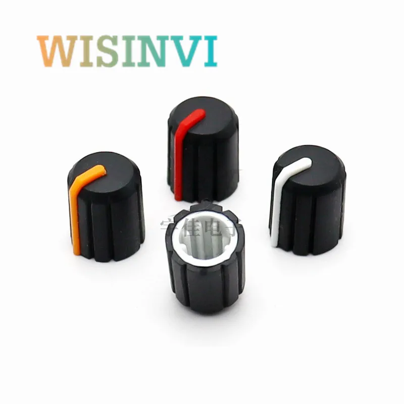 10PCS Soft Rubber Knob Cap Diameter 11.5mm Height 14mm Potentiometer Encoder Knob Flower Shaped Inner Hole 6mm
