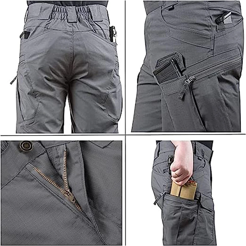 Summer Men Cargo Shorts Tactical Short Pants Waterproof Quick Dry Multi-pocket Shorts Men\'s Outdoor Clothes Hunting Fishing