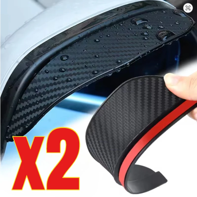

2 шт. автомобильное зеркало заднего вида дождь брови углеродное волокно дождевик солнцезащитный козырек прозрачный протектор зрения для авто зеркальные аксессуары