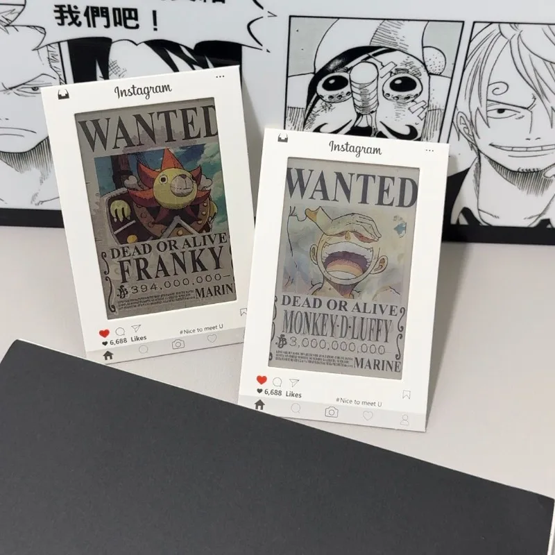 Creative One Piece Cards Luffy Zoro Nami Chopper Franky Anime Action Figure Cartoon Grating Card Cute Toy Children Birthday Gift