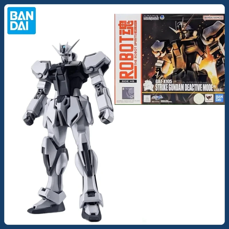 

In Stock Original Bandai GUNDAM The Robot Spirits GAT-X105 STRIKE GUNDAM DEACTIVE MODE Anime Action Figure Model Toys Kid Gifts