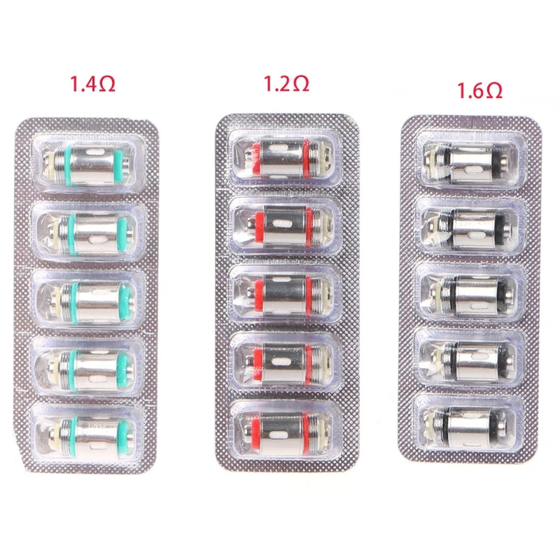 2022 neue 5 Stück Zerstäuber Core mit Miniprotank Zigarette Spule Köpfe Metall Adapter für JUSTFOG Q16 Q14 S14 G14 C14