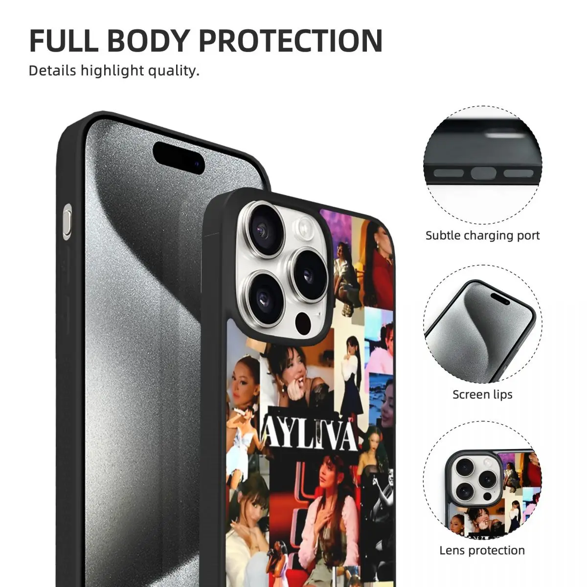 For iPhone 15 Pro Ayliva German Singer Case Funny TPU Soft Cover Phone Case