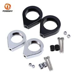 POSSBAY 1Pair 39mm 41mm Motorcycle Fork Clamp Relocation Turn Signal Lights Indicator Fork Mount Bracket for Harley Cafe Racer