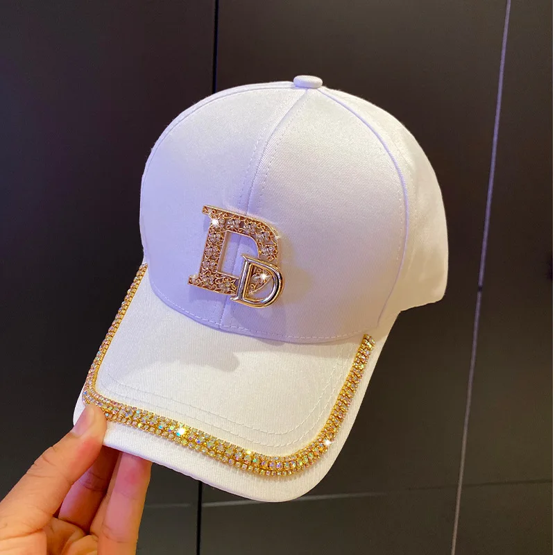 Fashion Brand Diamond D Letter Baseball Cap For Women Men Summer Outdoor Sun Protection Hat 2024 Autumn Casual Ladies Caps