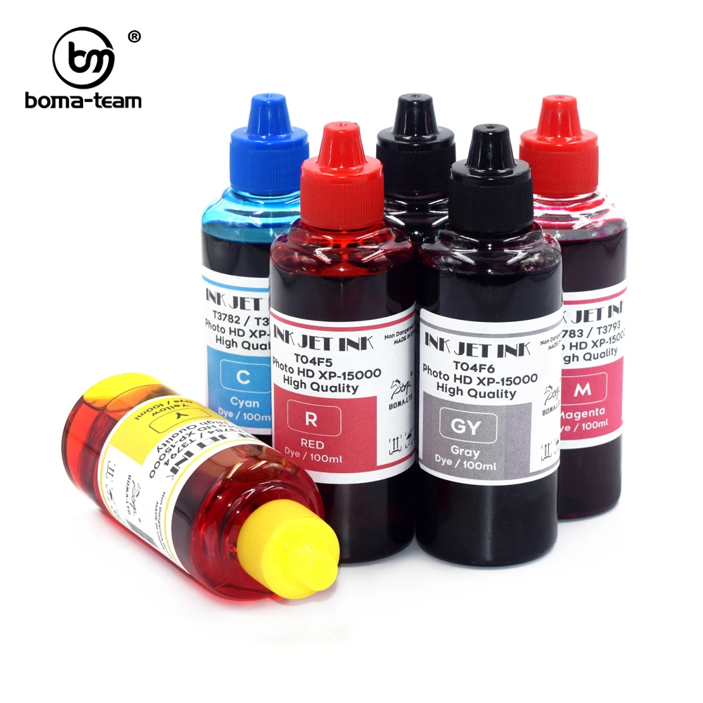 378XL 478XL 312XL 314XL XP 15000 6 Colors Refillable Dye Ink For Epson Expression Photo HD XP-15000 XP-15080 XP-15010 Printer