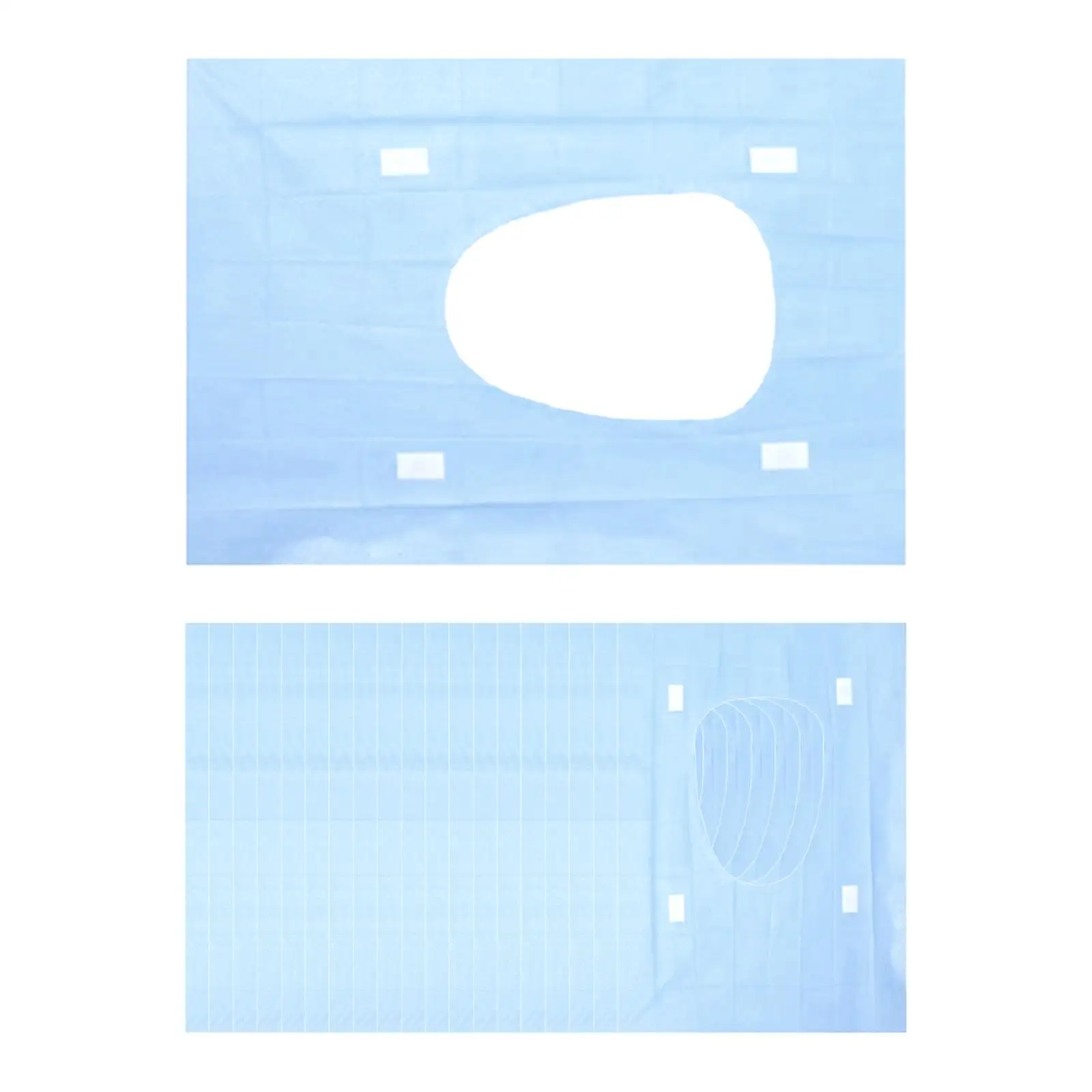 20Pcs Individually Wrapped Disposable Toilet Seat Cover Firmly Fixed Waterproof for Public Restrooms Stations Camping Hotels